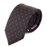 Brown Sable Bloom Macclesfield Silk Tie 7.5cm